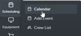 Scheduling Calendar Menu