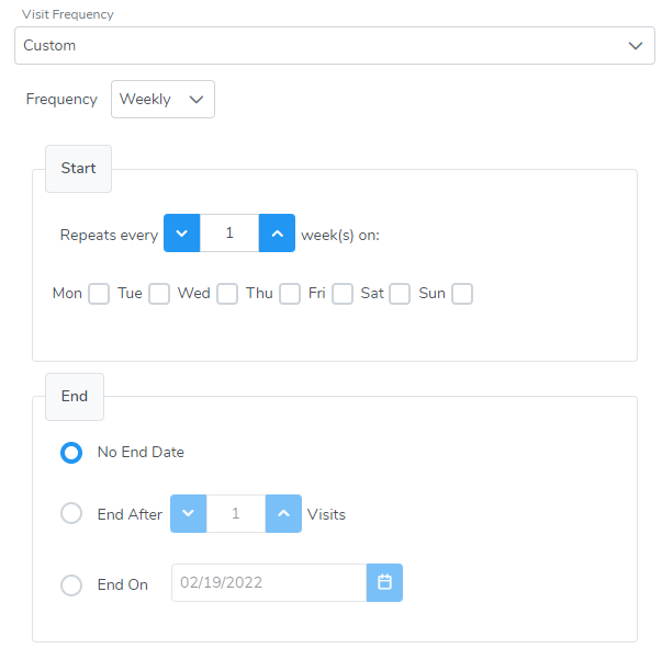 Custom Visit Frequency