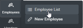 Employee List Menu