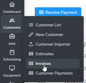 Invoice List Menu